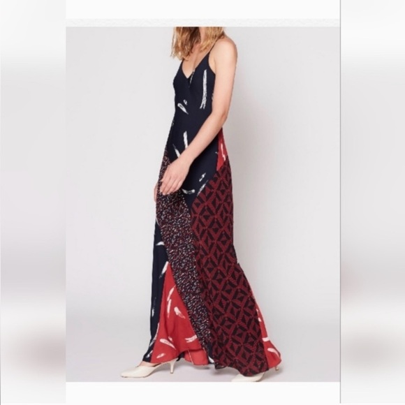 Joie Braewin Silk Popover Maxi Dress, Size Large. - Picture 1 of 11